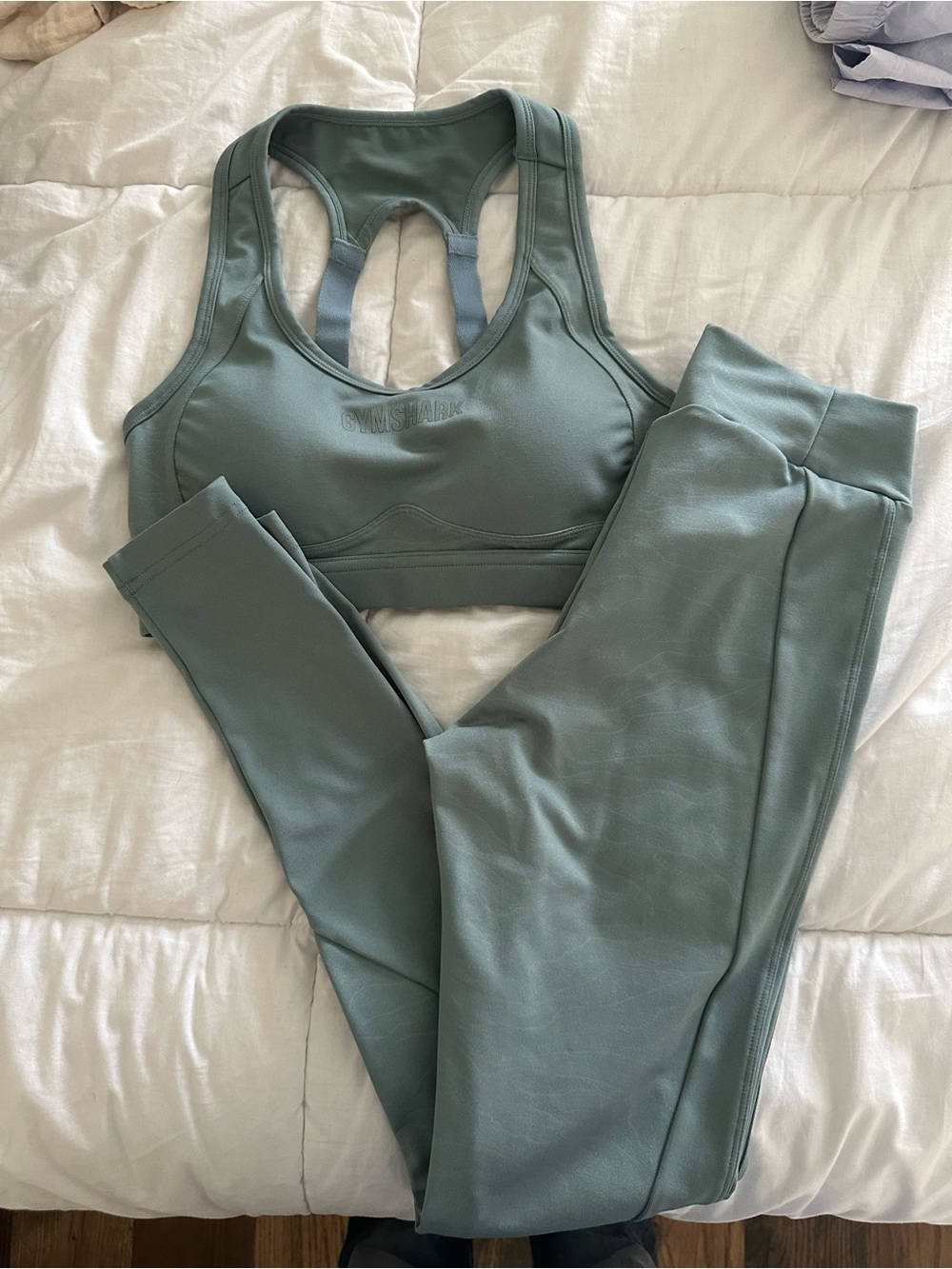 Gymshark Sage Green Active Bra & Leggings Set